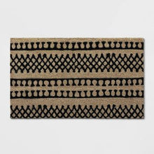Load image into Gallery viewer, 1'6" X 2'6" Stripe Tufted Doormat Black - Project 62