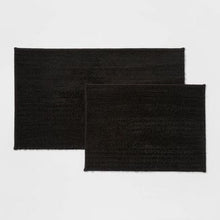 Load image into Gallery viewer, 2pk Quick Dry Bath Rug Set Black - Threshold