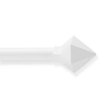 Load image into Gallery viewer, 48" - 88" Cafe Rod Faceted Pyramid White - Room Essentials