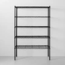 5 Tier Wire Shelf Black - Made by Design