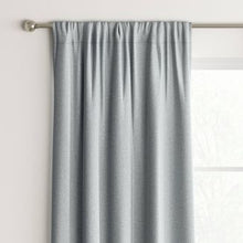 Load image into Gallery viewer, 63" X 42" Heathered Thermal Room Darkening Curtain Panel Gray - Room Essentials