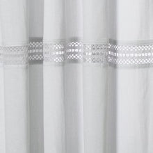 Load image into Gallery viewer, 84" Lace Insert Curtain Panel Silver - Hearth & Hand with Magnolia