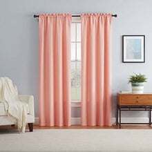 Load image into Gallery viewer, 84" X 42" Braxton Blackout Window Curtain Panel Coral - Eclipse