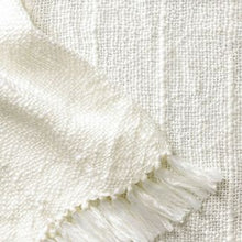 Load image into Gallery viewer, Chunky Stripe Fringe Throw Blanket Cream - Hearth & Hand with Magnolia