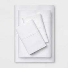 Load image into Gallery viewer, Full 400 Thread Count Solid Performance Sheet Set White - Threshold