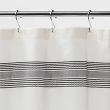 Load image into Gallery viewer, Striped Fringe Shower Curtain Off-White - Threshold