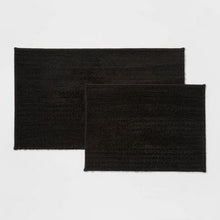 Load image into Gallery viewer, 2pk Quick Dry Bath Rug Set Black - Threshold
