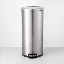 30L Round Step Trash Can Stainless Steel - Made by Design