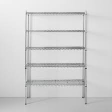 5 Tier Wide Wire Shelf Silver - Made by Design