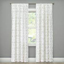 Load image into Gallery viewer, 95&quot; x 54&quot; Sketched Triangle Curtain Panel Gray - Project 62
