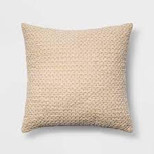 Euro Kantha Stitch Decorative Throw Pillow Yellow - Theshold