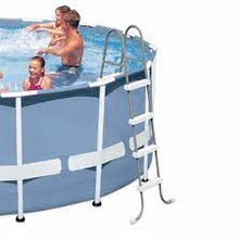 Load image into Gallery viewer, Intex Steel Frame Above Ground Swimming Pool Ladder for 48 Inch High Wall Pools
