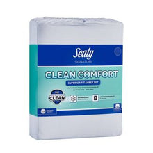 Load image into Gallery viewer, King 300 Thread Count Clean Performance Solid Sheet Set Blue - Sealy
