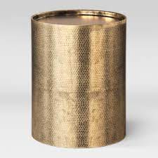Manila Cylinder Drum Accent Table Gold - Project 62