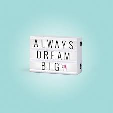 Mini LED Light Box White - West & Arrow (Always Dream Big)