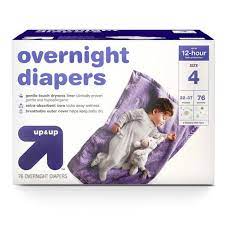 Overnight Diapers Size 4 76ct - up & up
