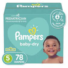 Pampers Baby Dry Diapers Super Pack Size 5 - 78ct