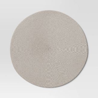 Polyround Charger Placemat Light Gray - Threshold