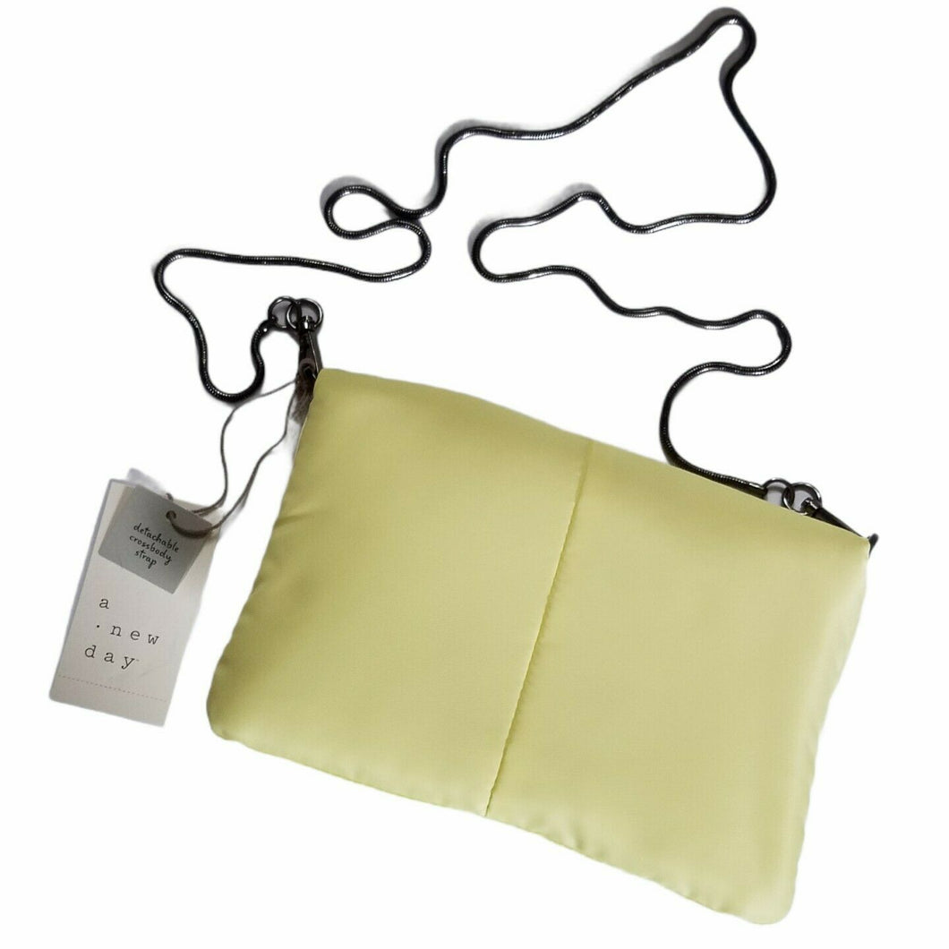 Puffer Magnetic Closure Crossbody Bag Yellow/White - A New Day