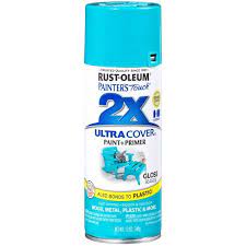 Rust-Oleum 12oz 2X Painter's Touch Ultra Cover Gloss Seaside Spray Paint Aqua