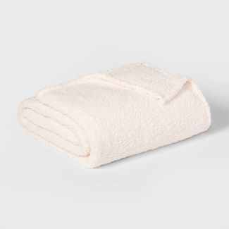 Twin/Twin XL Sherpa Bed Blanket White - Room Essentials