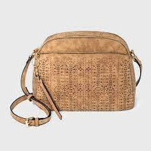 Load image into Gallery viewer, VR NYC Laser Cut Dome Crossbody Bag - Natural
