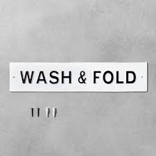'Wash & Fold' Wall Sign White/Black - Hearth & Hand with Magnolia