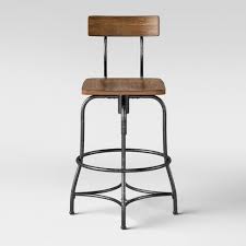 Woodsboro Adjustable Barstool Brown - Threshold